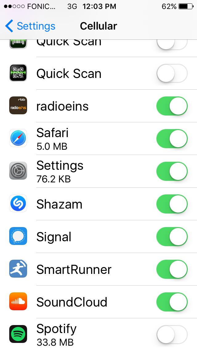 Spotify Download Over Cellular Settings