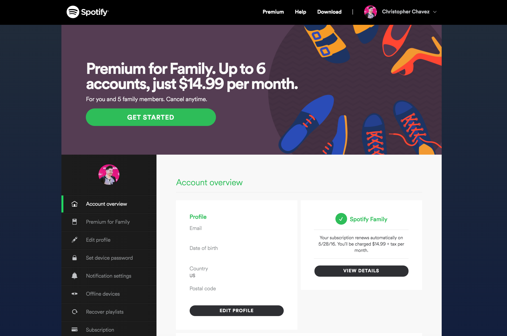 Spotify free upgraden naar family and friends